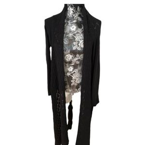 Modern Soul  size large black knit high / low shrug sweater